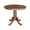 International Concepts 36 in. Round Extension Dining Table with Leaf and 2 Madrid LadderBack Chairs - 3 Piece Dining Set K42-36RXT-C2-2 - alternate 2
